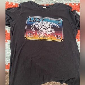 Gildan Black T-Shirt with Teal Graphic